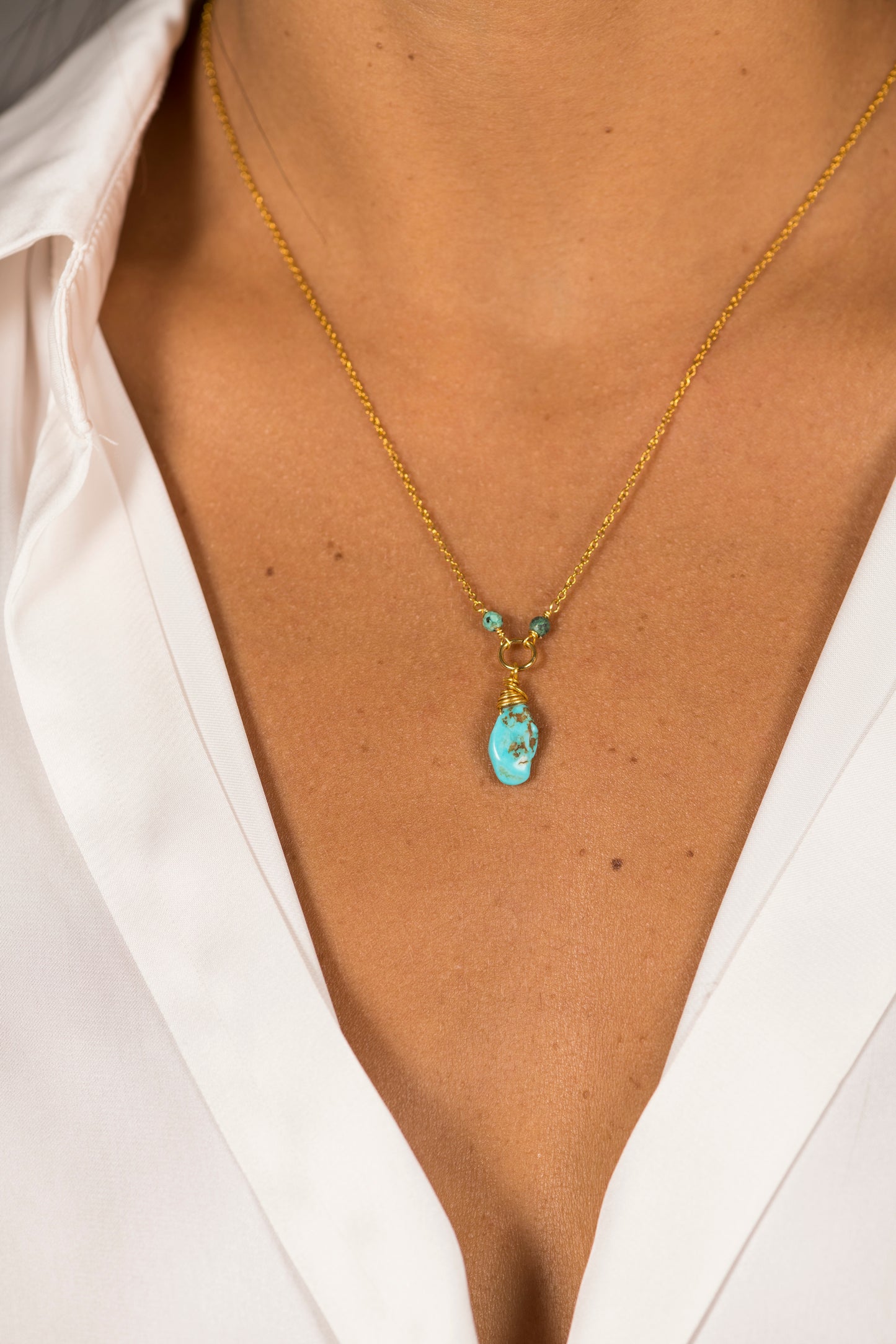 Collier Pierre et perles