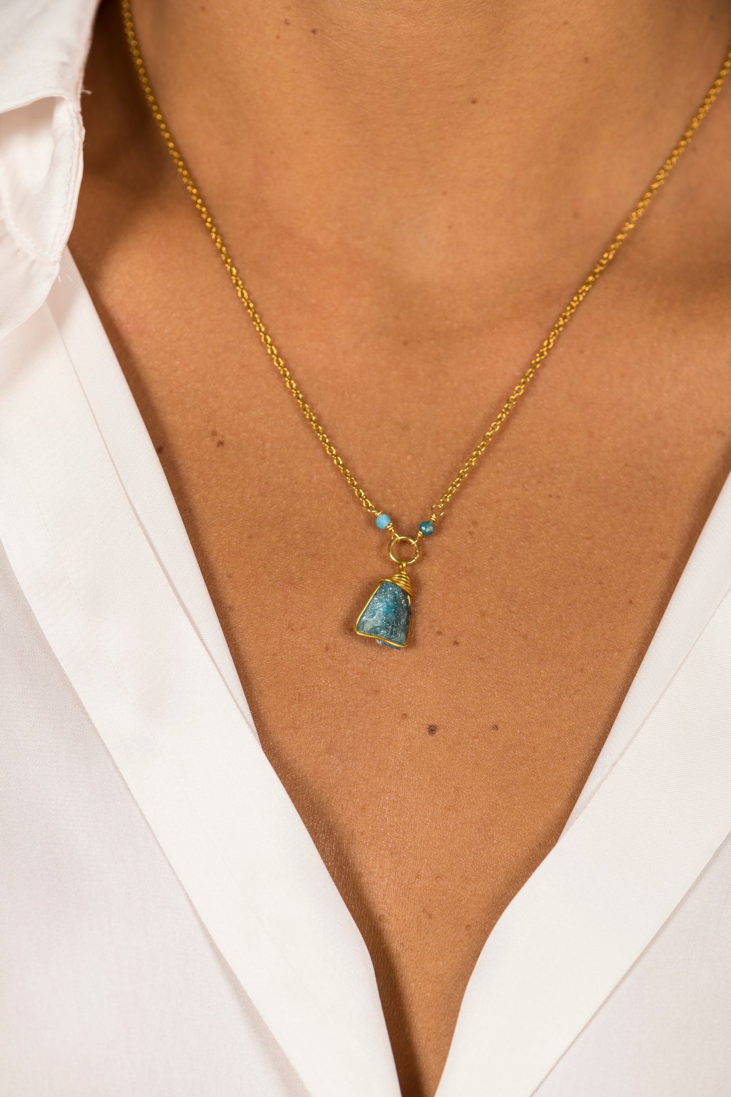 Collier Pierre et perles
